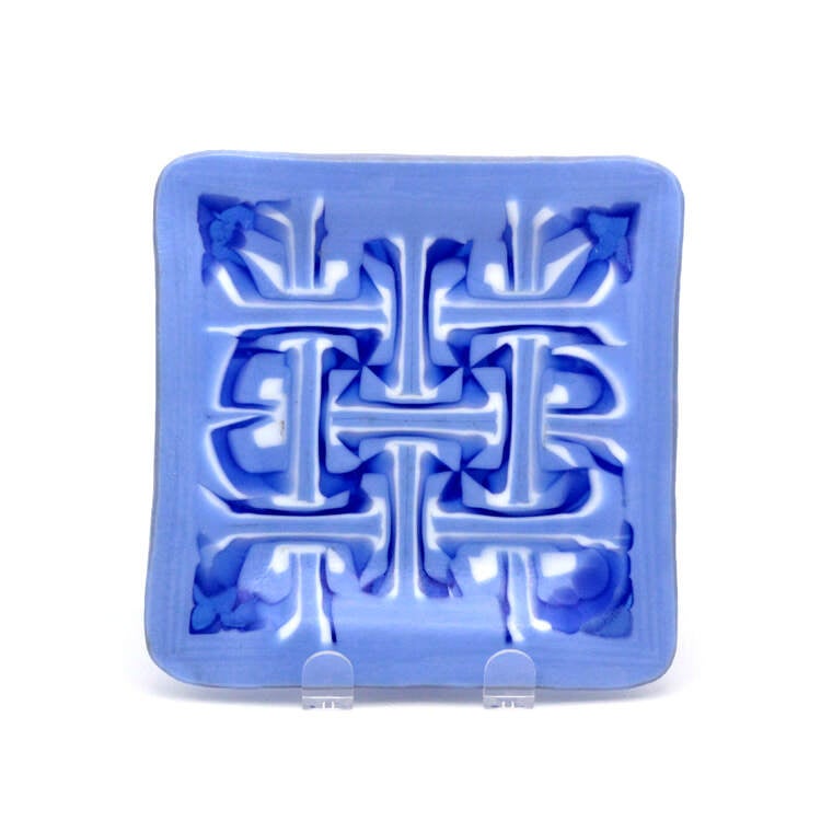 Blue Butterflies Square Plate