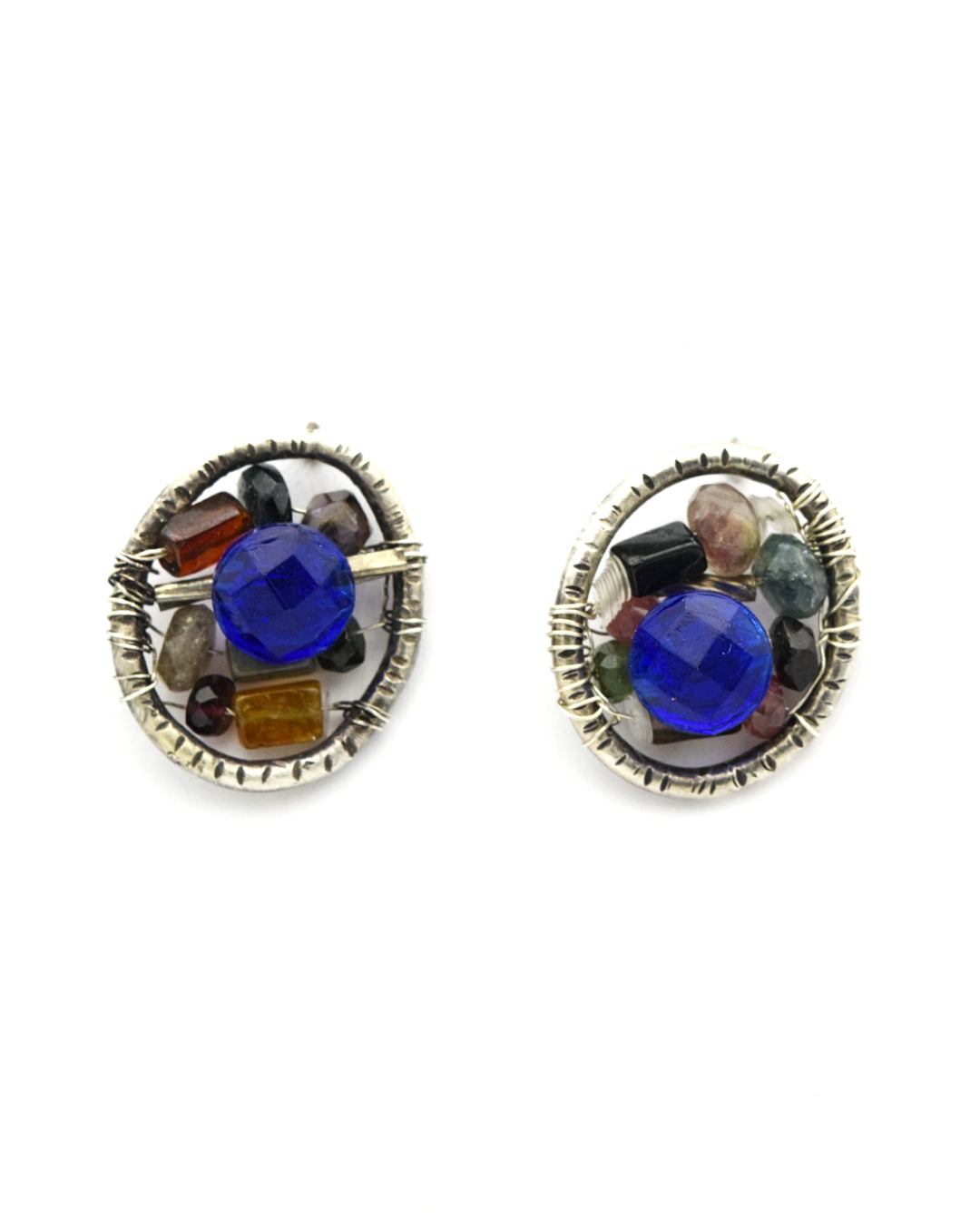 Circle Tourmaline earrings