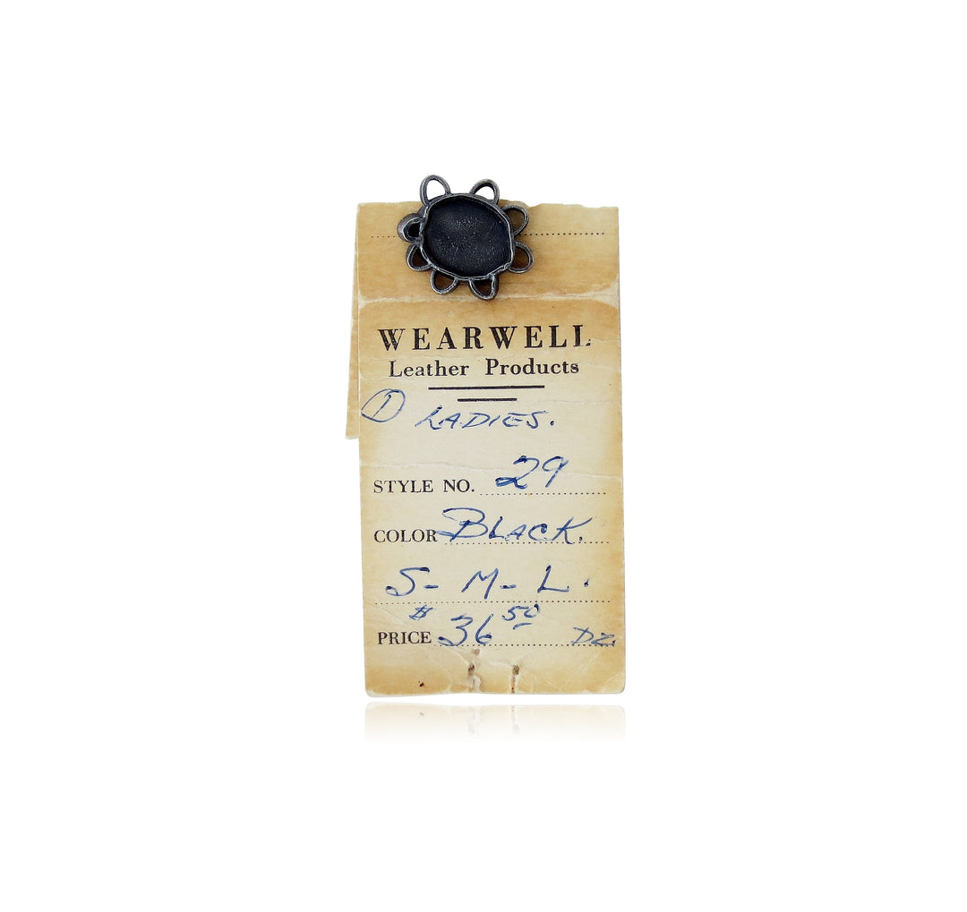 Flower Brooch on Vintage Label