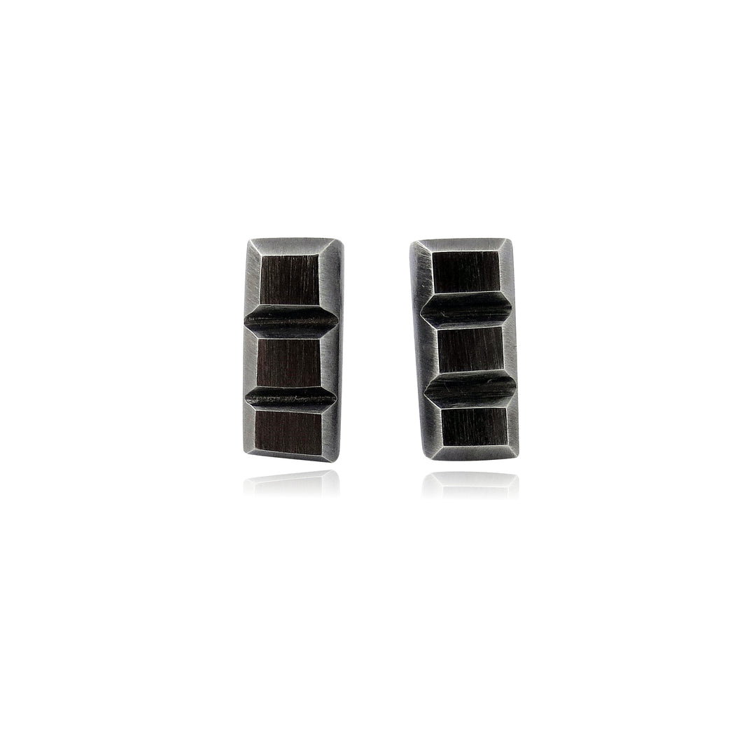 Carved Rectangle Earrings