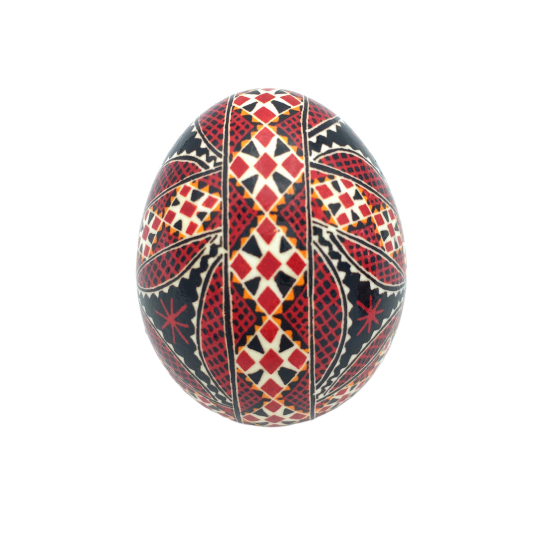 Red and Black Pysanka Egg
