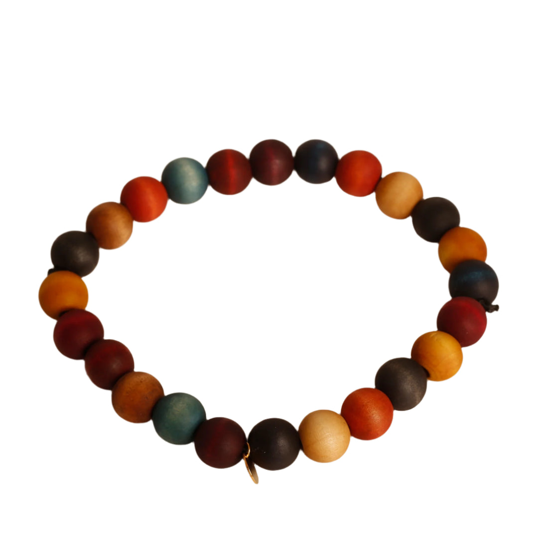 Beaded Collar - 15" - Large beads - Multi color