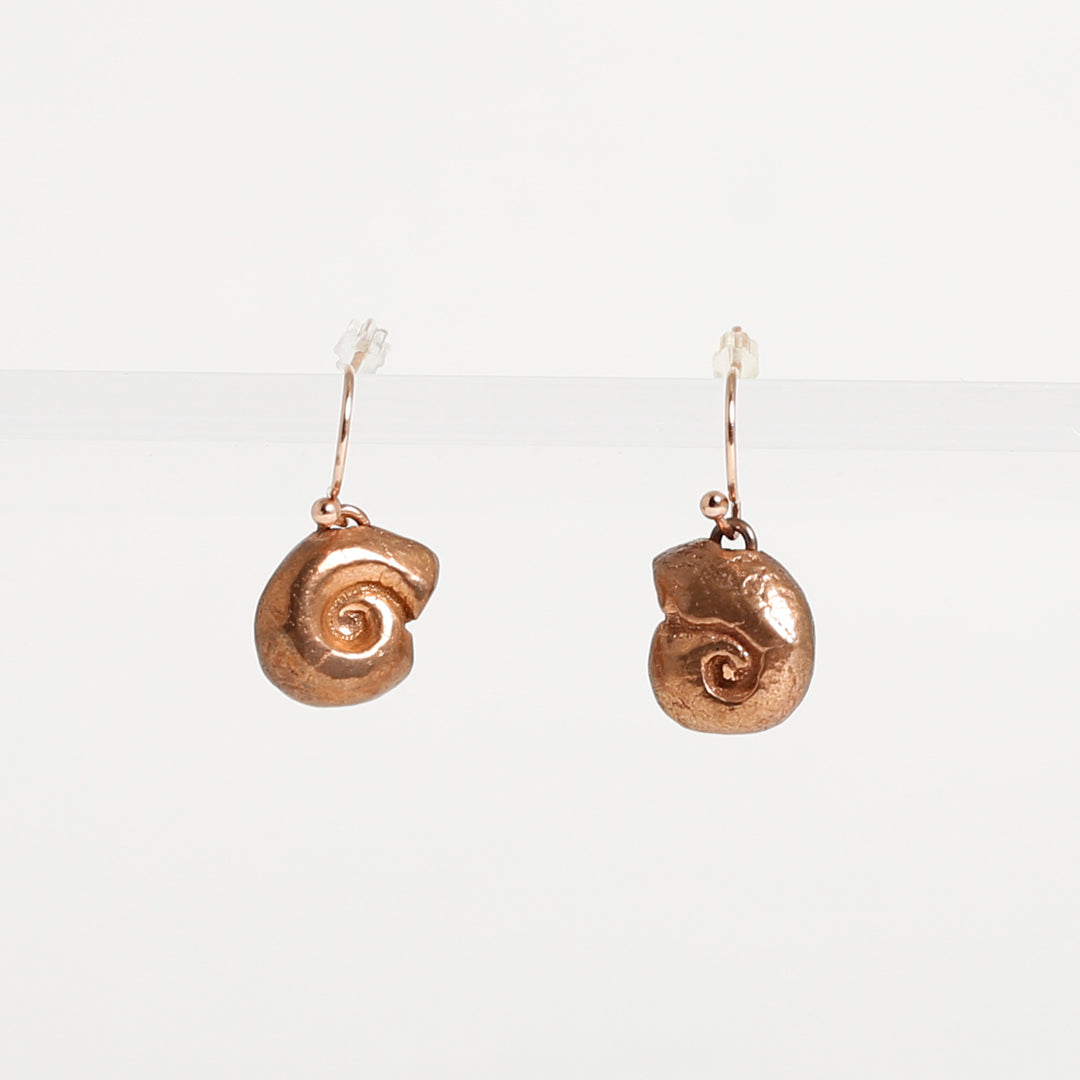 Earring, Dangle,SwrlShell,Bronz