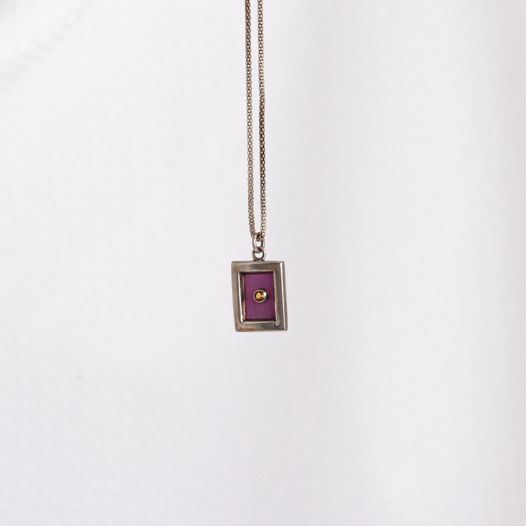 Pendant, Rectangle, Citrine