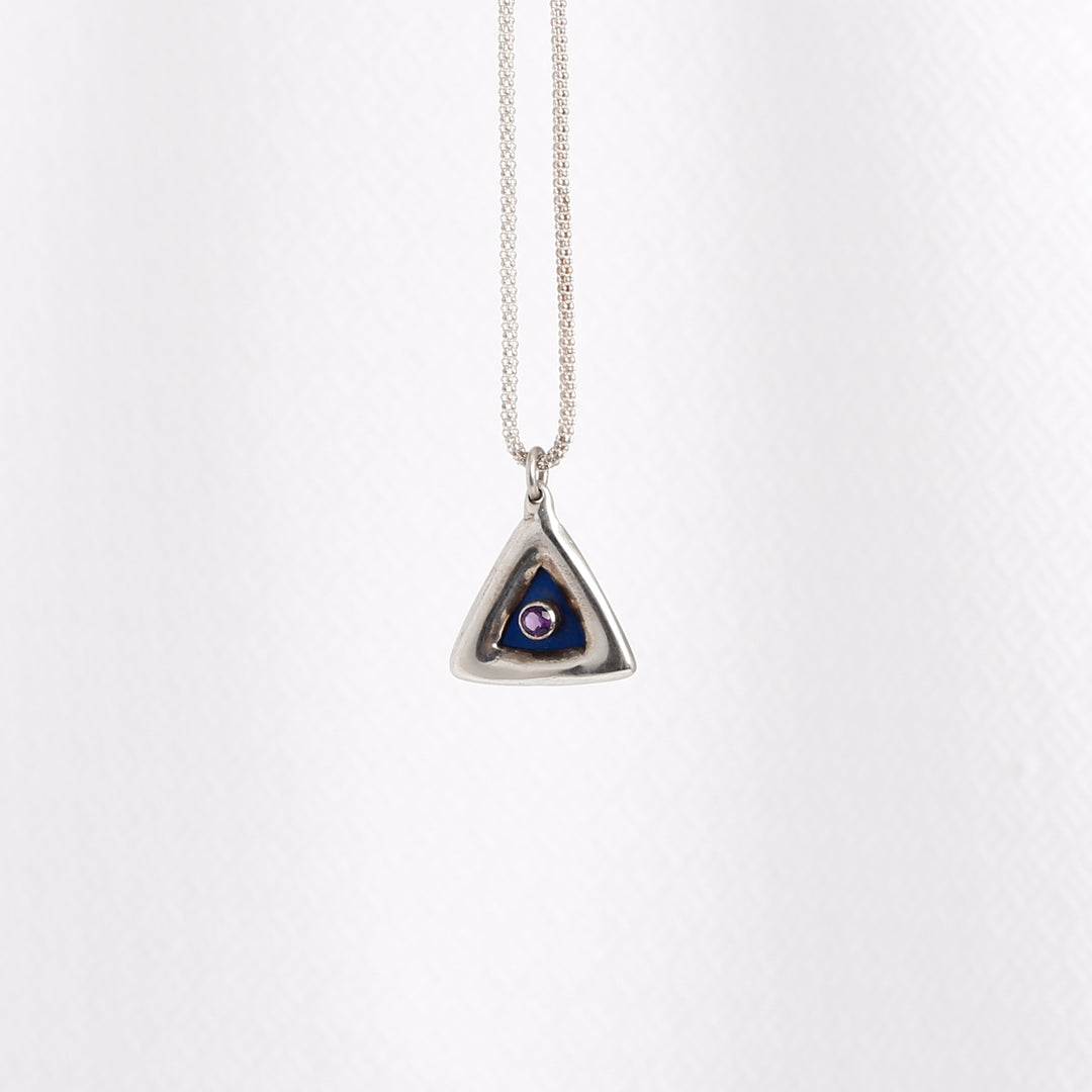 Pendant, Triangle, Sml, Amethyst