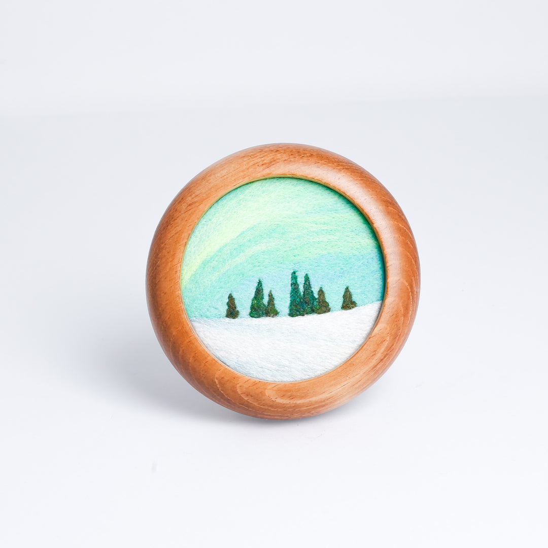 "Radiant Night" Needle Felted Framed Artwork