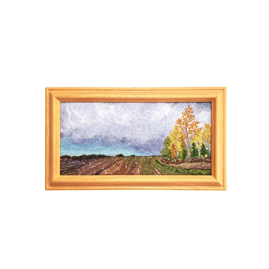 "Homecoming" Framed Needle Felted Artwork