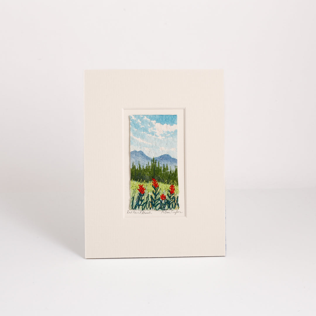 Small Matted, Red Paintbrush