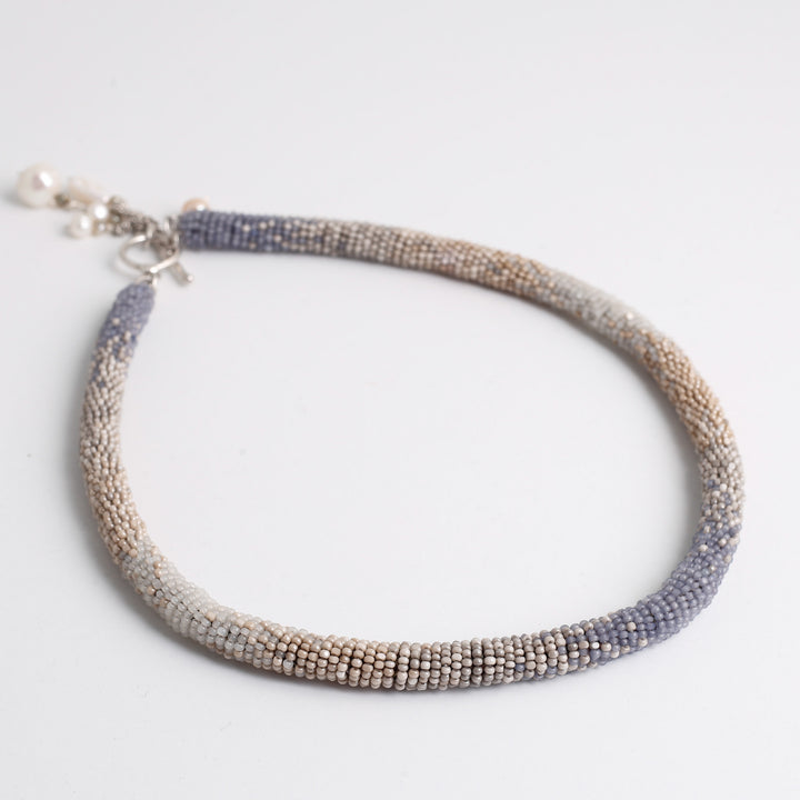 Wrap Stitch Necklace, Pearl