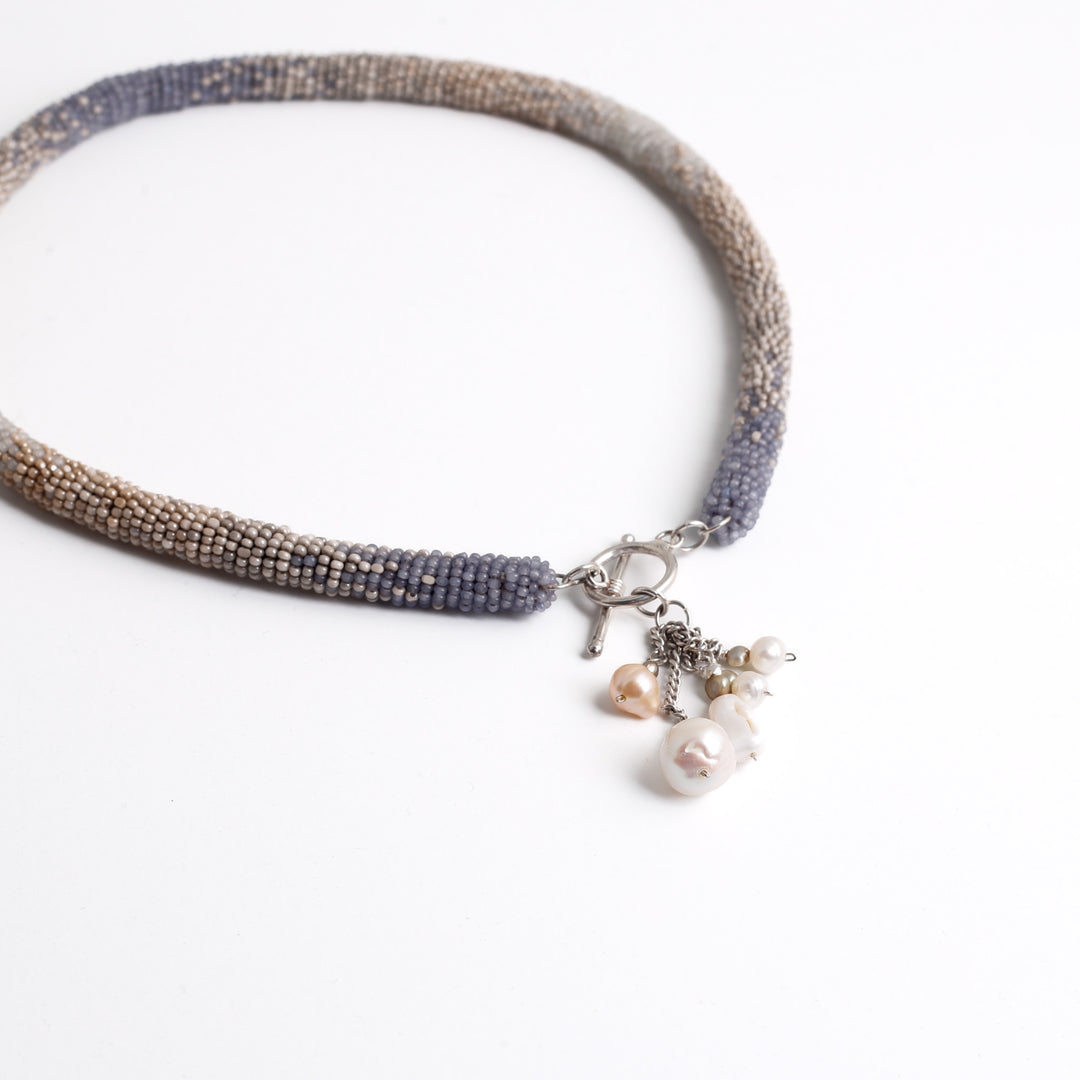 Wrap Stitch Necklace, Pearl