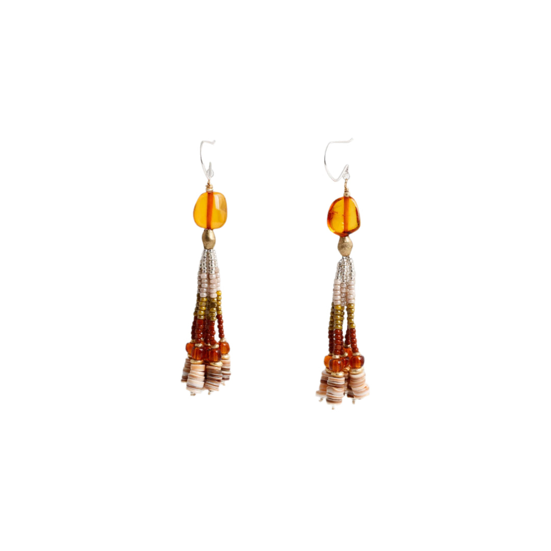 Six Strand Bead Earrings