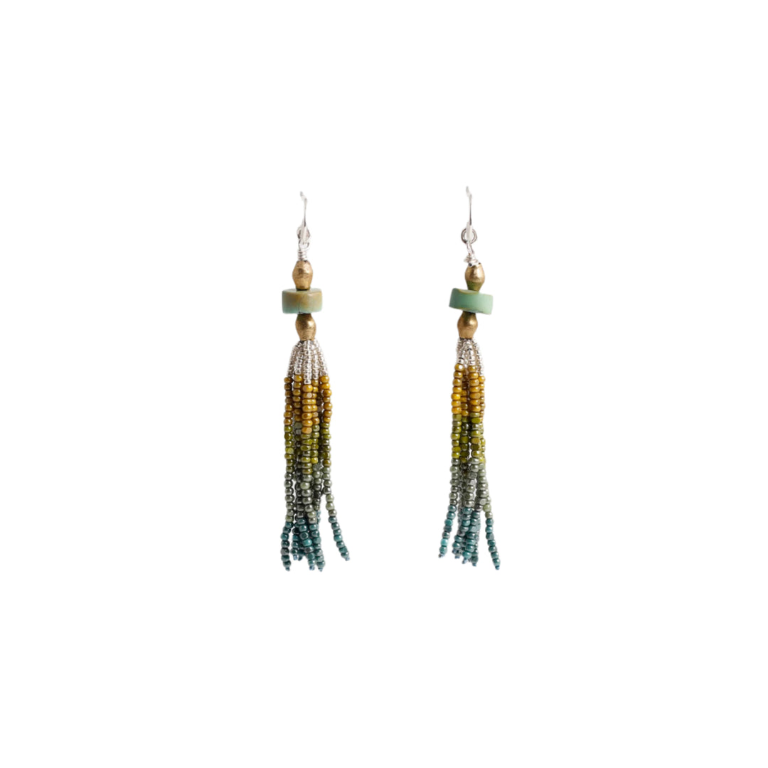Eight Strand Bead Earrings