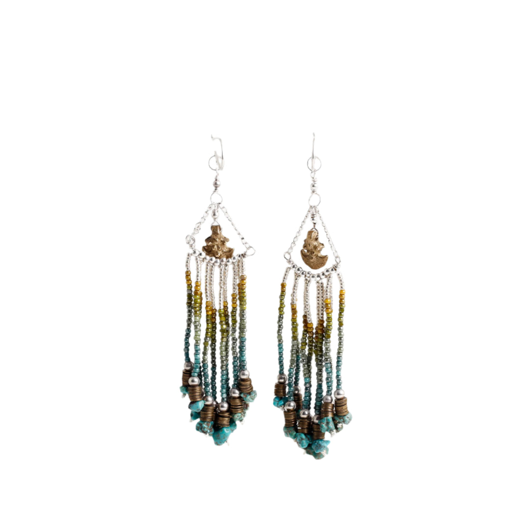 Chandelier Twelve Strand Earrings