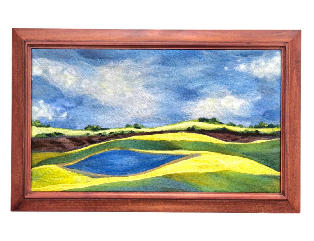 "Practum Agri" Needle Felted Framed Artwork