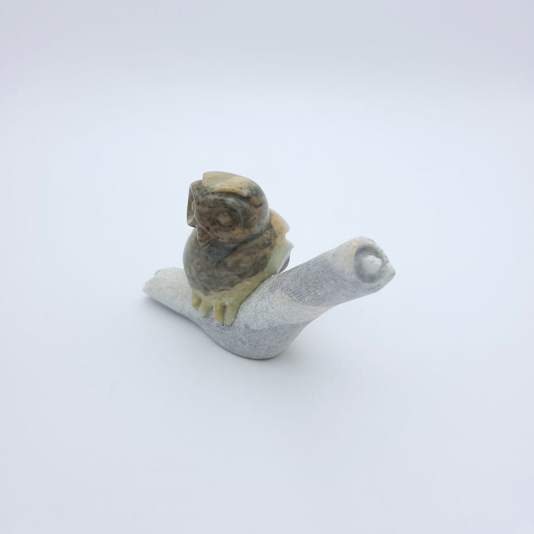 Soapstone Owl Sculpture