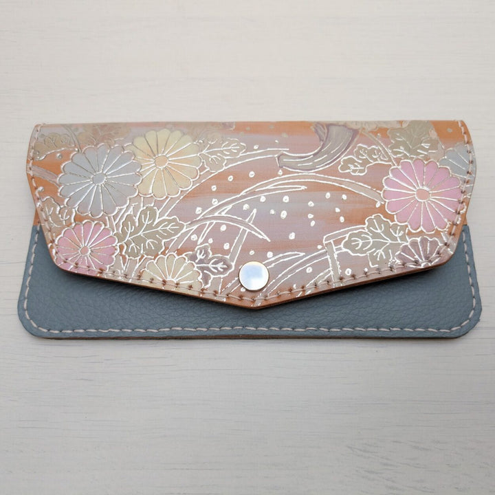 Blue Japanese Long Wallet
