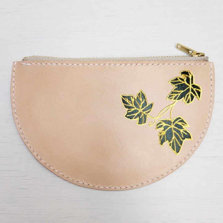 Green Leaves Zipper Pouch