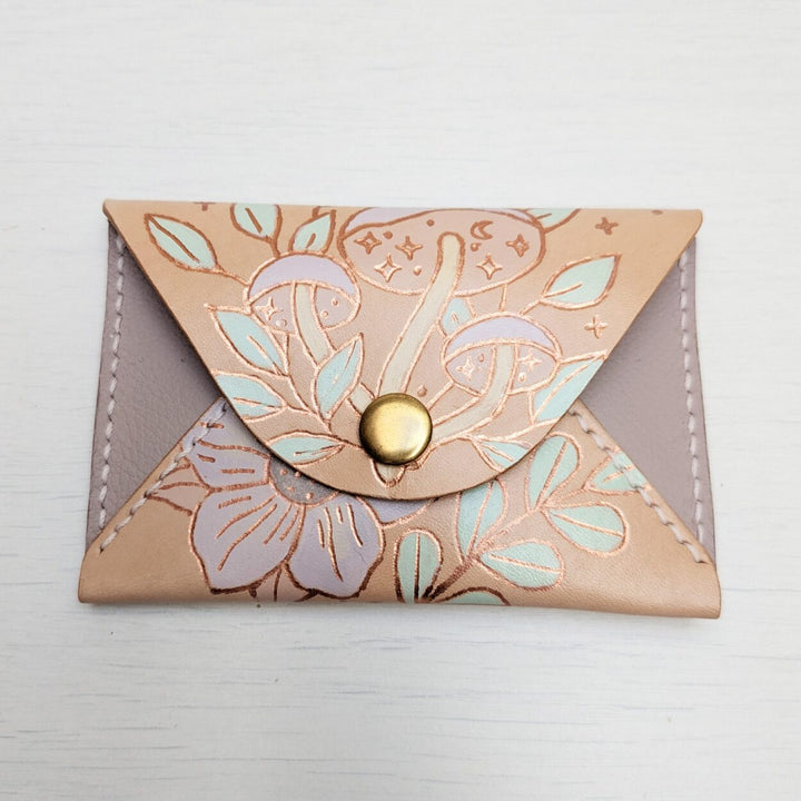 Floral Mushroom Small Envelope Cardholder