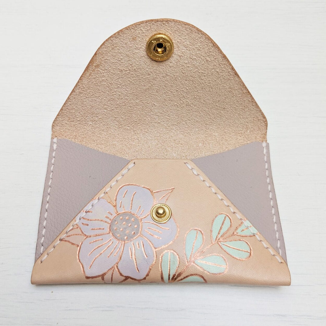 Floral Mushroom Small Envelope Cardholder