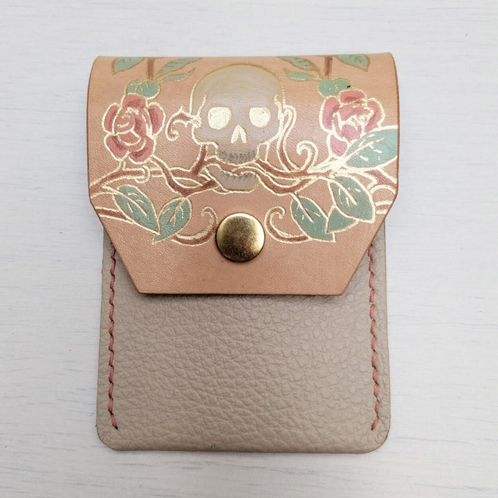Rose Skull Flap Cardholder