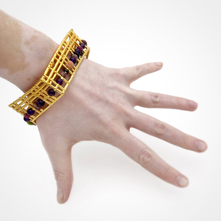 24k Electroformed Asymmetrical Bracelet