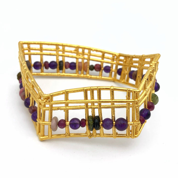 24k Electroformed Asymmetrical Bracelet