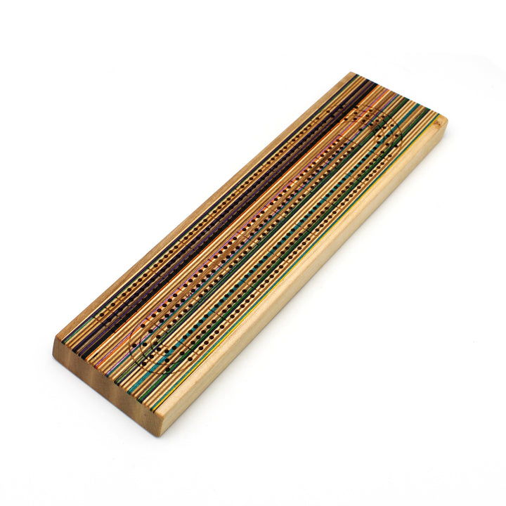 Straight Skateboard Cribbage Board