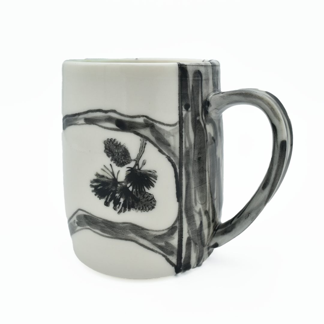 Pine Tree and Chickadee Mug
