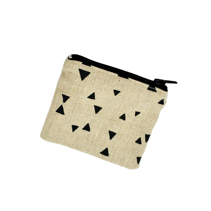 Beige Mini Zipper Pouch