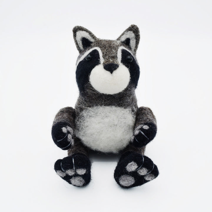Raccoon - Felted Sculpture