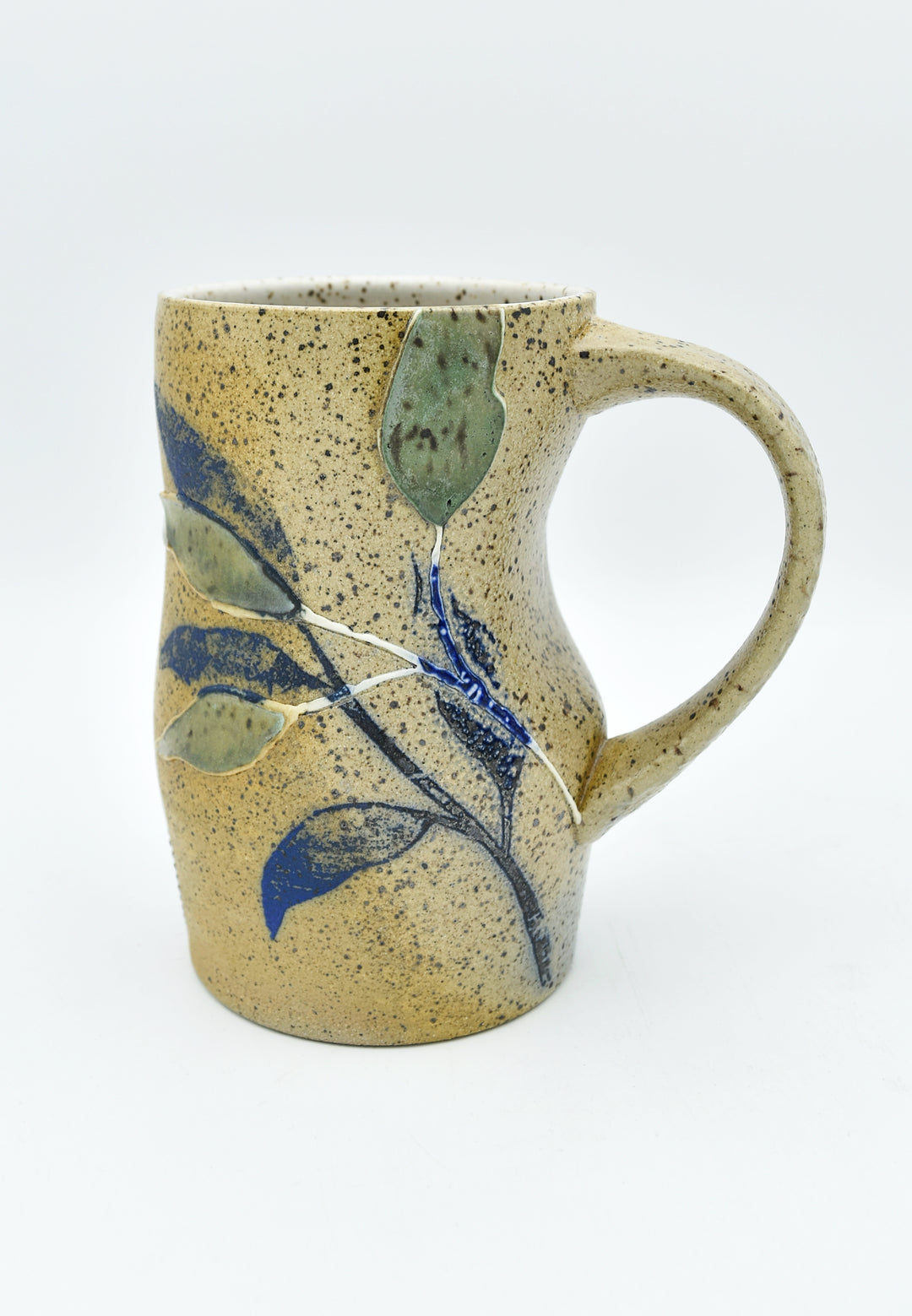 Bellied Soda Fired Mug (stars and flora)