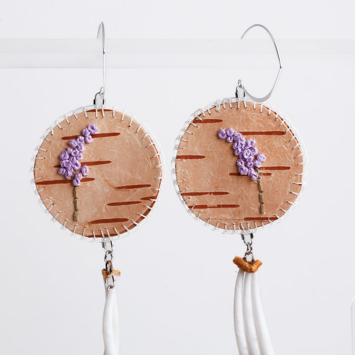 Lavender Birch, Earrings