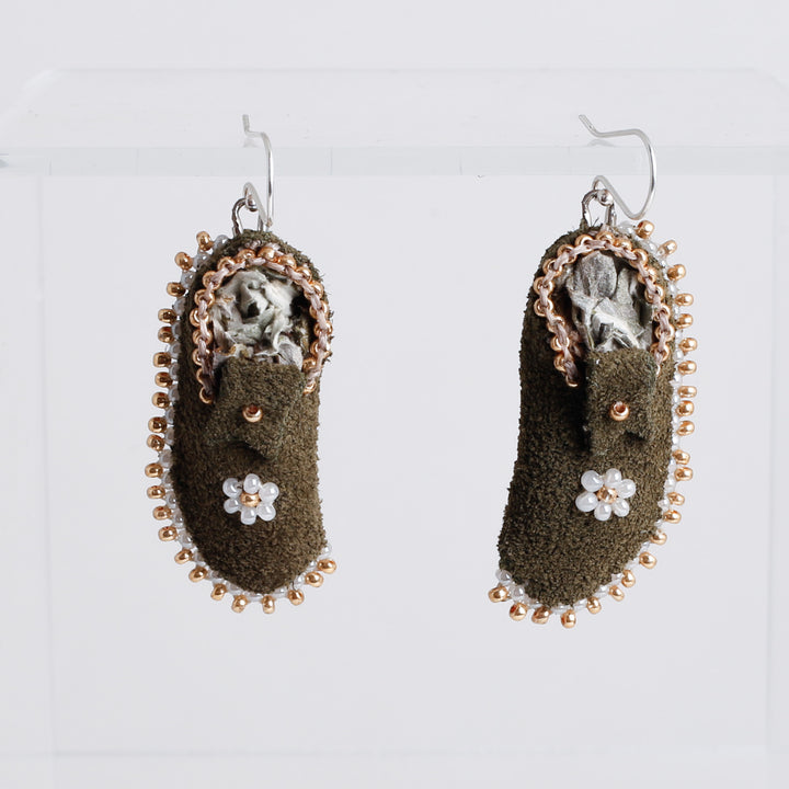 Mini Side Seam Mocs, Commercial Leather Earrings