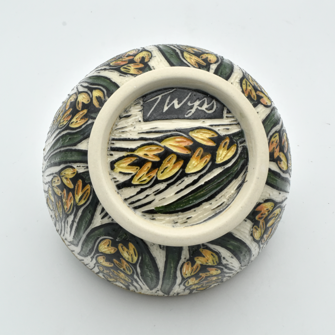 Carved Wheat Cereal Bowl