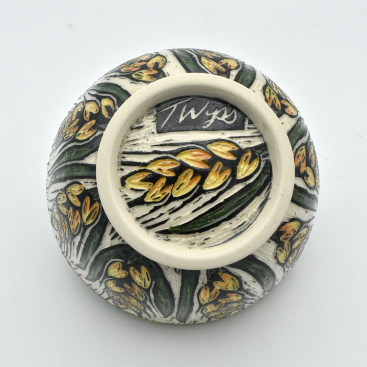 Carved Wheat Cereal Bowl
