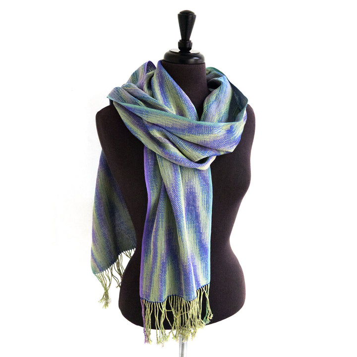 Scarf, Purple and Blue Chevron
