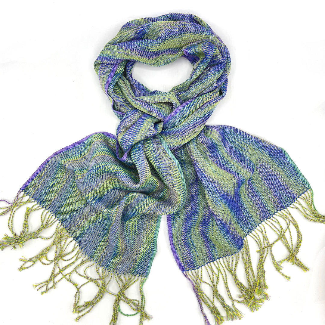 Scarf, Purple and Blue Chevron