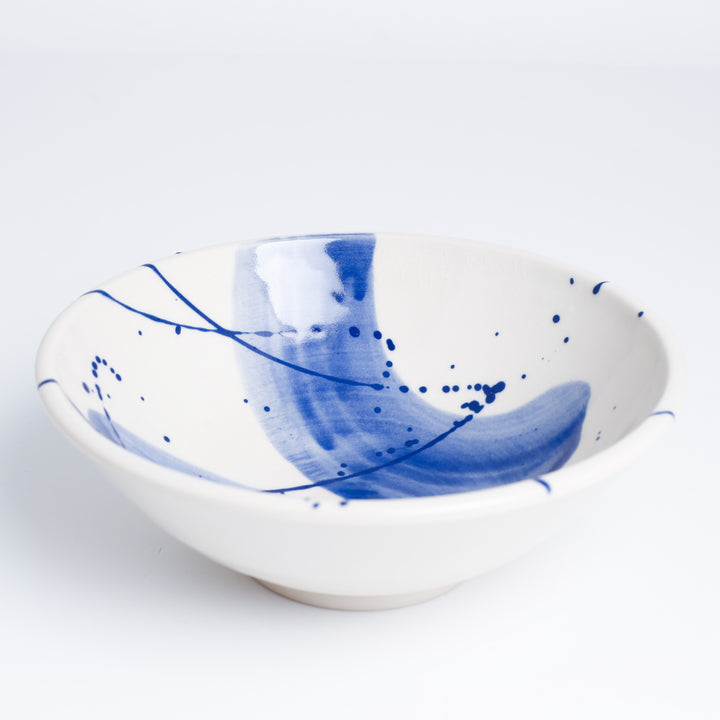 Blue Brushed Bowl, Medium