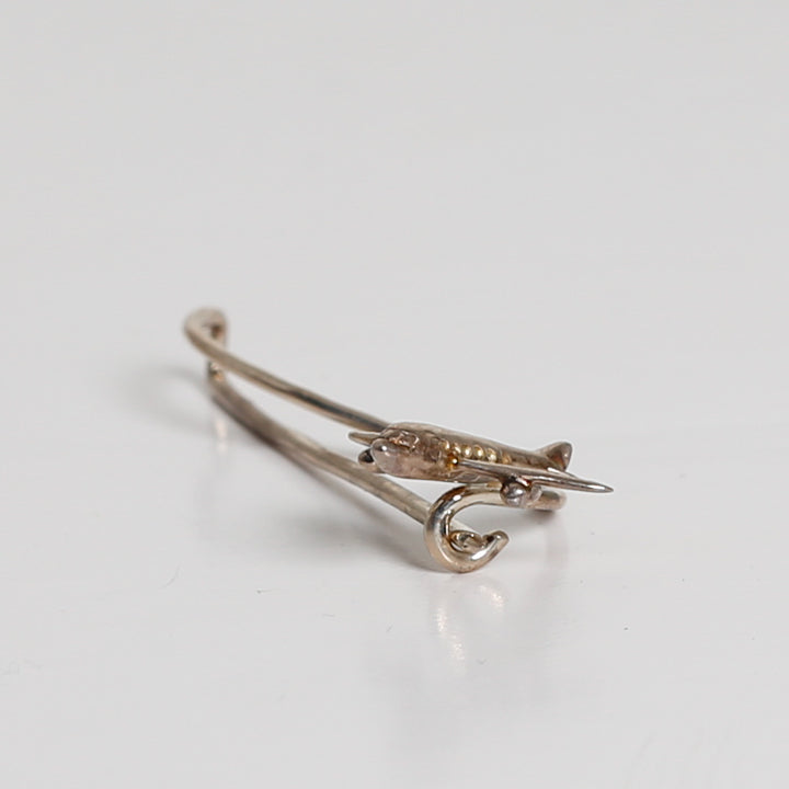 Brooch, Airplane, Flier, Sterl
