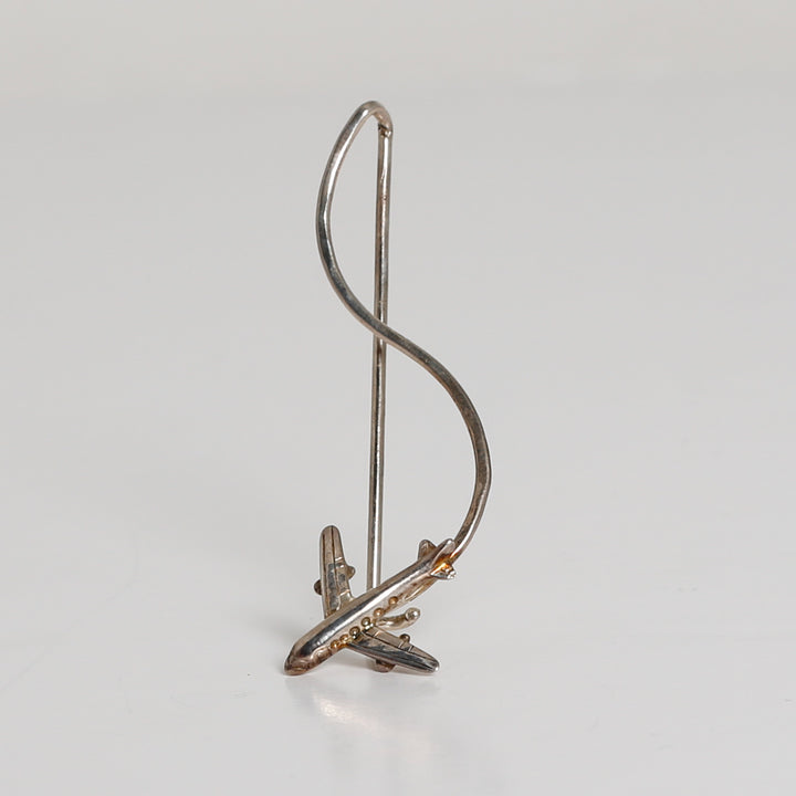 Brooch, Airplane, Flier, Sterl