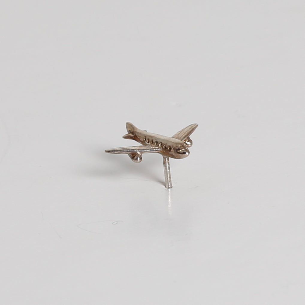 Tie Tack, Airplane, Sterling