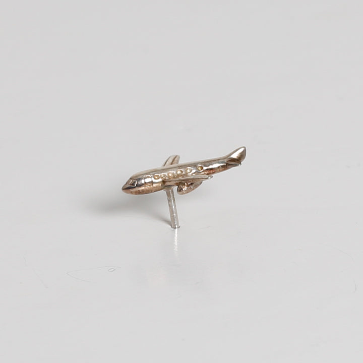 Tie Tack, Airplane, Sterling