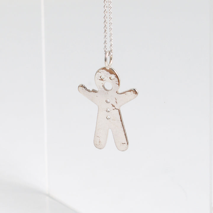 Silver Emoji Gingerbread - Pendant