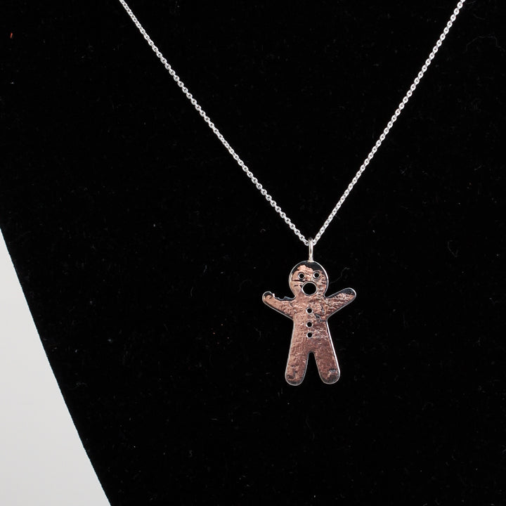 Silver Emoji Gingerbread - Pendant