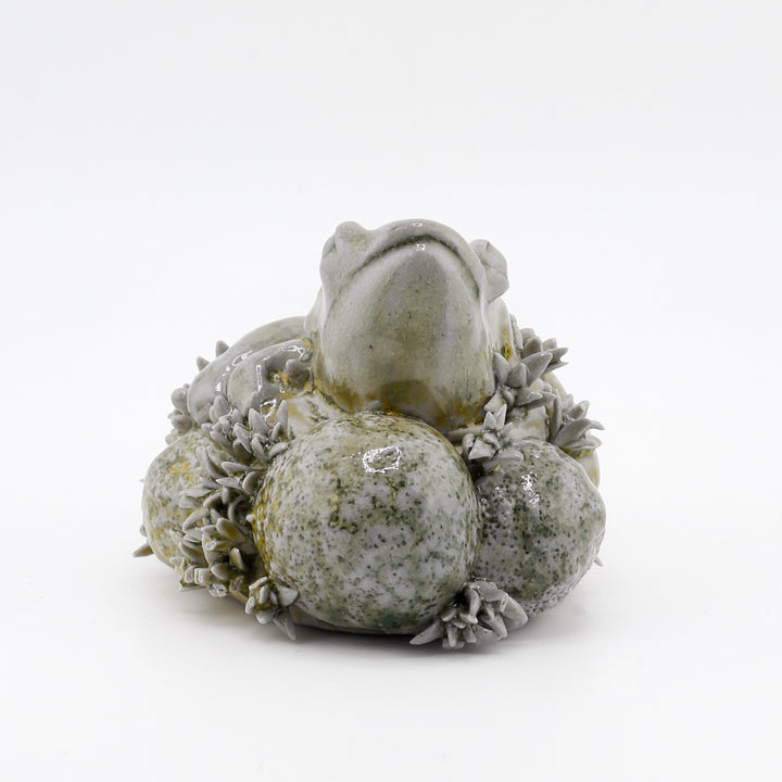 Frog On Moss/Algae Sculpture