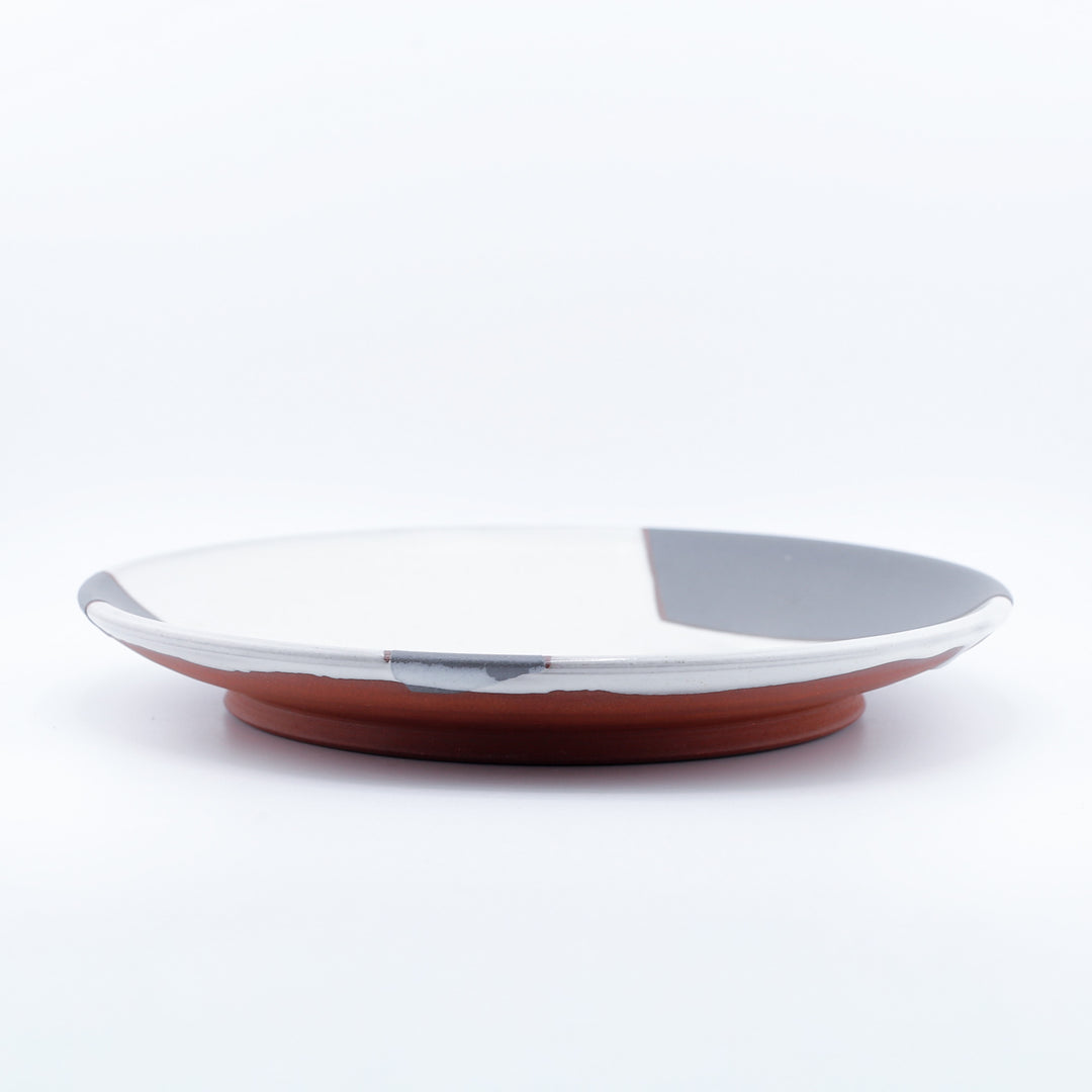 Plate, Shiny Wt/ Blck
