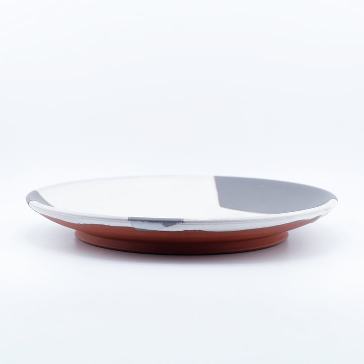 Plate, Shiny Wt/ Blck