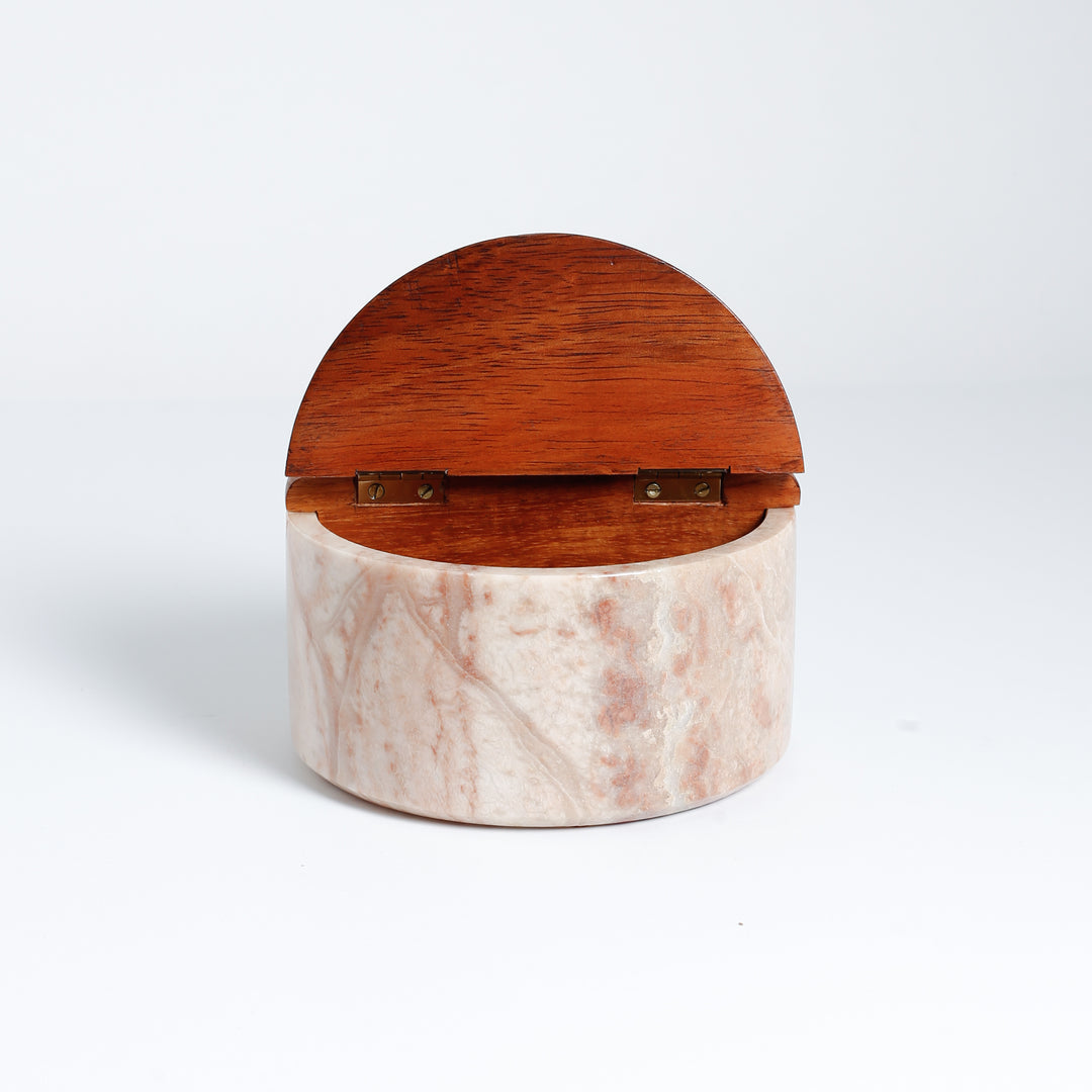 Round Double Clam-Shell Lidded Box, 225-8