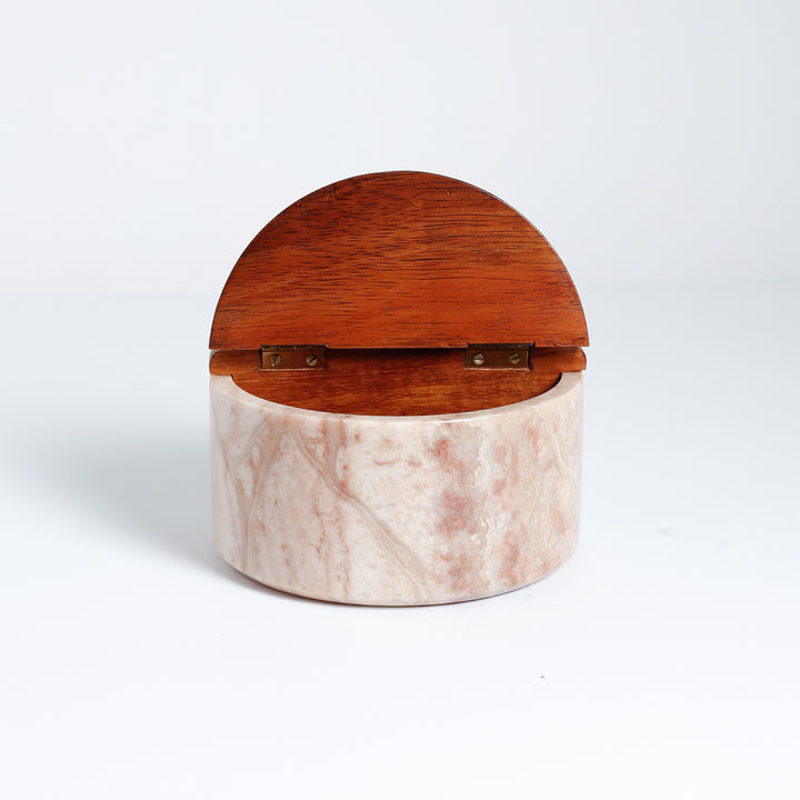 Round Double Clam-Shell Lidded Box, 225-8
