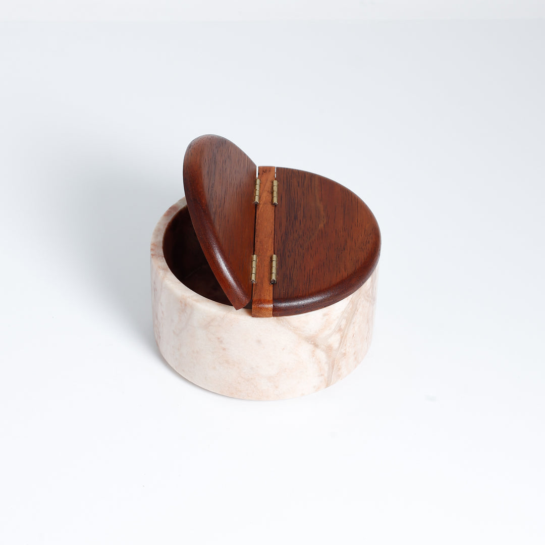 Round Double Clam-Shell Lidded Box, 225-8